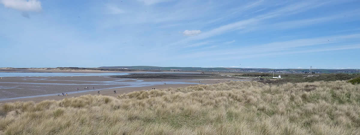 Views over the dunes at Instow Sands
